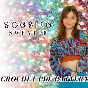 Scorpio Sweater Crochet PDF Pattern