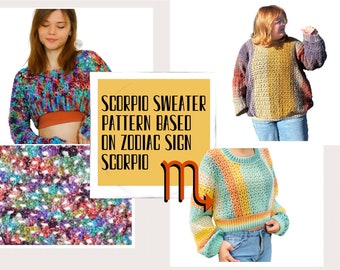 Scorpio Sweater Crochet PDF Pattern