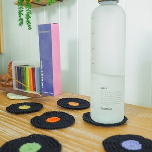 Spin Your Record Player Coasters Crochet Pattern - Etsy
