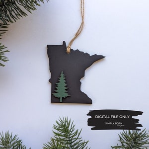 MN Ornament Datei, Minnesota Digitale Datei, Minnesota Ornament Datei, MN svg, Minnesota Ornament Datei, Glowforge Ornament Datei, Laser bereit Datei