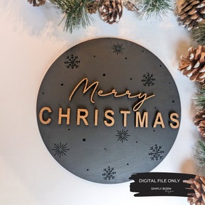Merry Christmas Sign SVG, Christmas Porch Sign SVG, Door Hanger svg, Christmas Sign svg, Snowfake SVG, Front Door Sign svg, Christmas Decor