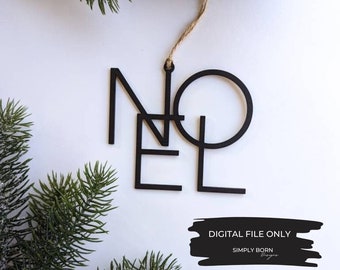 Noel Ornament SVG, 2023 Ornament SVG, 2023 Christmas SVG, Archivos de adornos cortados con láser, Archivo de adornos Glowforge, Descarga digital de adornos