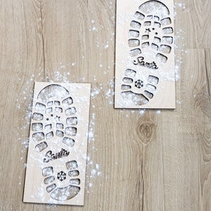 Santa Boot Print, Santa Shoe, Santa Boot, Santa Stencil, Boot Print, Christmas Eve Santa, Santa Footprint Stencil, Wood Santa Boot Stencil