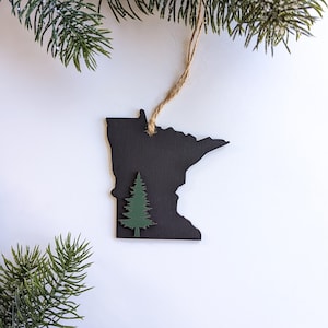 Minnesota Ornament, Minnesota Gifts, MN Ornament, State Ornament, Tree Ornament, State Wood Ornament, Christmas Gift for Newlyweds, Home