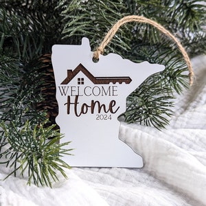 MN Ornament,  Welcome Home Ornament, Realtor Gift, Realtor Closing Gift MN, Minnesota Ornament, New Home Ornament, Housewarming Gift, 2024
