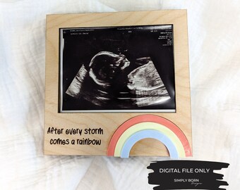 Ultrasound Fridge Magnet svg, Rainbow Baby SVG, After Every Storm is a Rainbow svg, Pregnancy Announcement svg, Fridge Photo Magnet svg