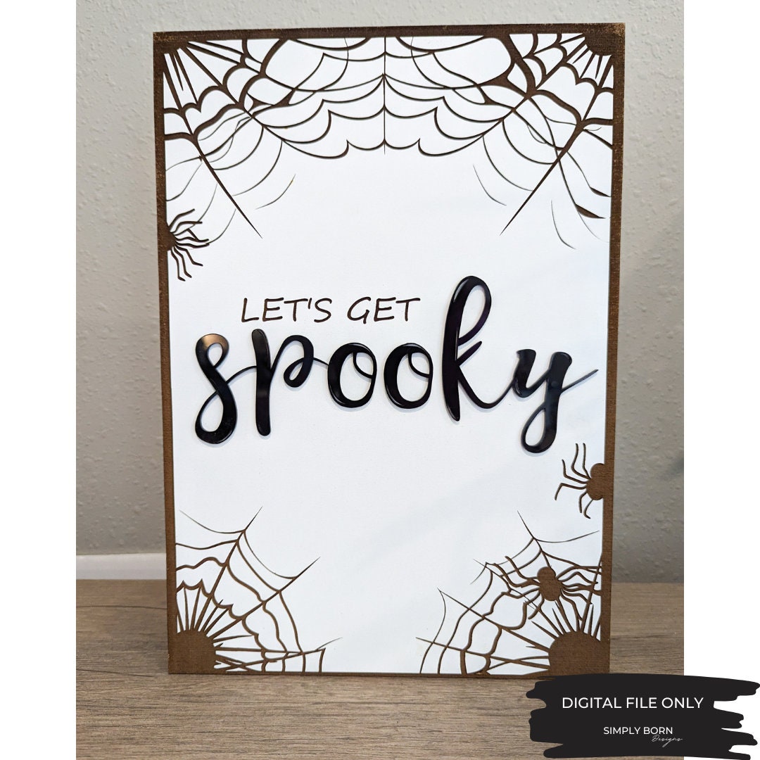 Spooky Season Svg, Let's Get Spooky Sign Svg, Cute Halloween SVG ...
