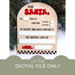 Lieber Santa SVG, Weihnachtsliste SVG, Brief an Santa svg, Santa Board svg, Familie Weihnachten SVG, Santa svg, Weihnachtswunschliste svg, Santa