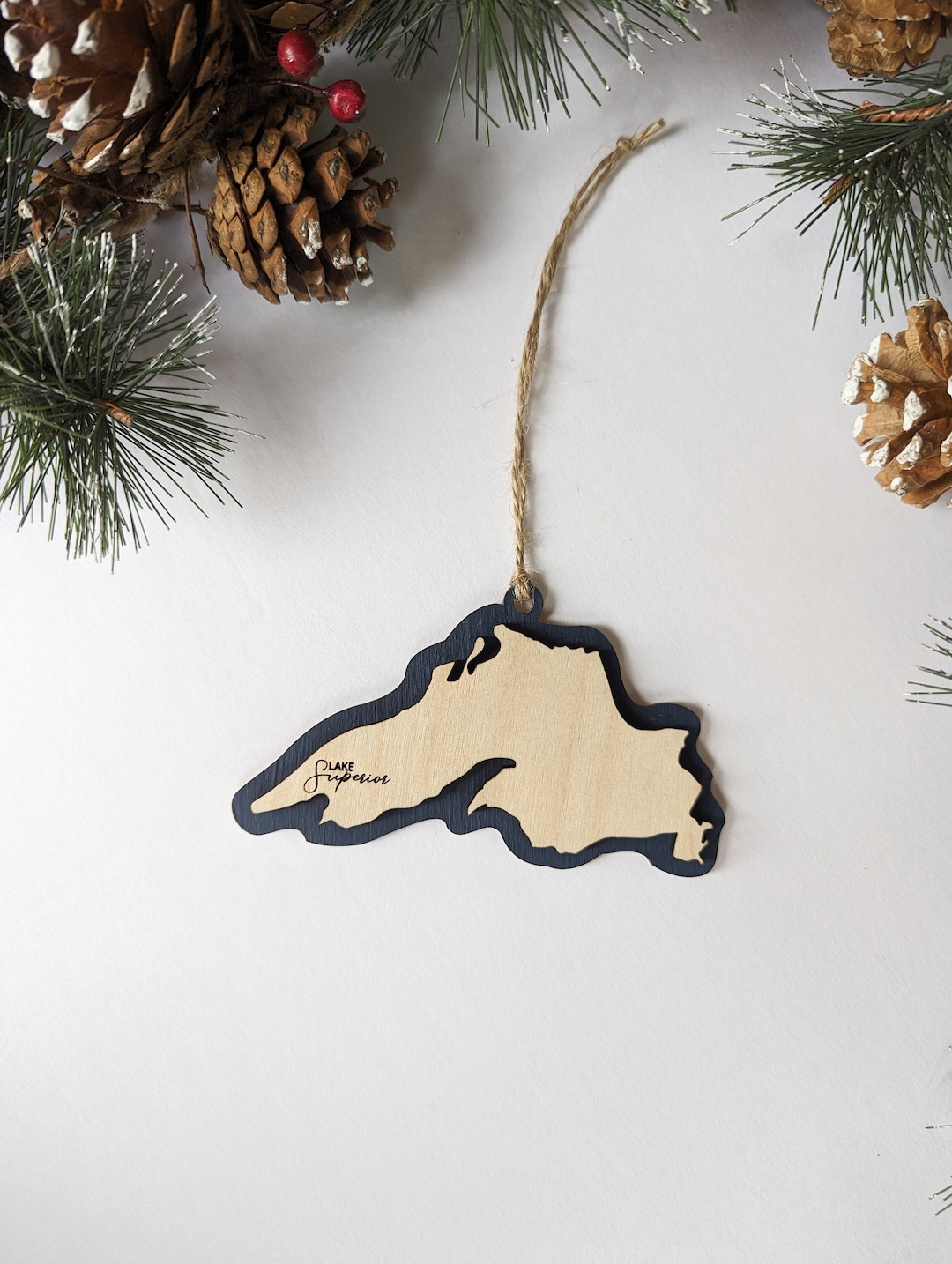 Lake Superior Ornament, Great Lakes Ornament, Lake Superior Gifts, Great Lakes Gift, Engraved
