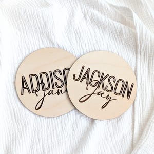 Personalized Baby Name Announcement Sign, Custom Newborn Hospital Birth Stat Plaque, Wooden Baby Name Reveal,Photo Prop for Baby Shower Gift