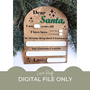 Lieber Santa SVG, Weihnachtsliste SVG, Brief an Santa svg, Santa Board svg, Familie Weihnachten SVG, Santa svg, Weihnachtswunschliste svg, Santa