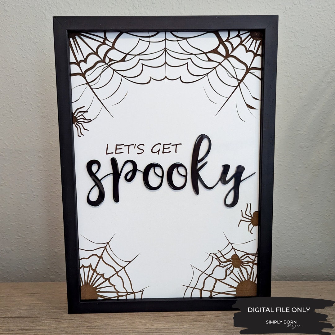 Spooky Season Svg, Let's Get Spooky Sign Svg, Cute Halloween SVG ...