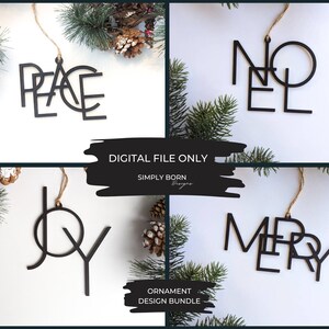 Ornament Bundle SVG, 2023 Ornament SVG, 2023 Christmas SVG, Laser Cut Ornament Files, Glowforge Ornament File, Ornament Digital Download