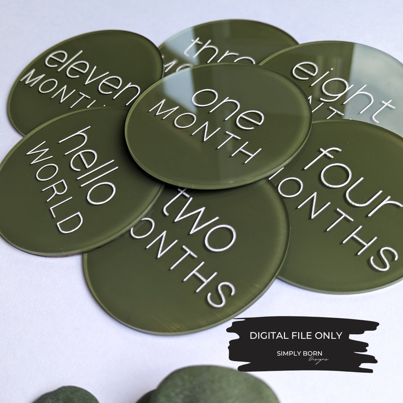 Baby Milestones SVG, Milestone Discs Svg, Laser Files, Baby SVG Cut ...