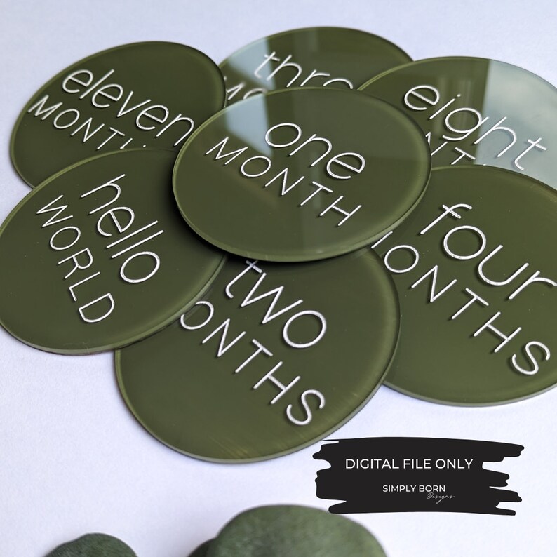 Baby Milestones SVG, Milestone Discs Svg, Laser Files, Baby SVG Cut ...
