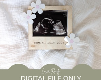 Coming Soon SVG, Ultrasound Frame SVG, Pregnancy Announcement svg, Ultrasound Magnet Frame svg, Baby Announcement SVG, Fridge Magnet svg