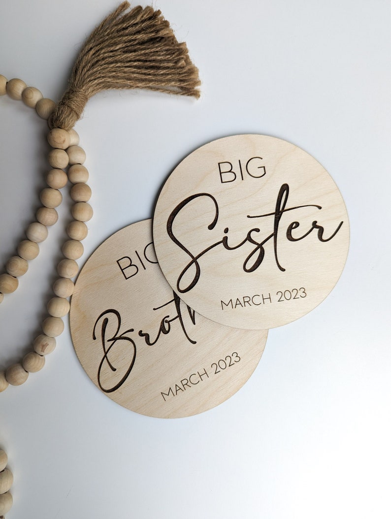Big Sister Announcement Sign Big Brother Announcement Sign - Etsy