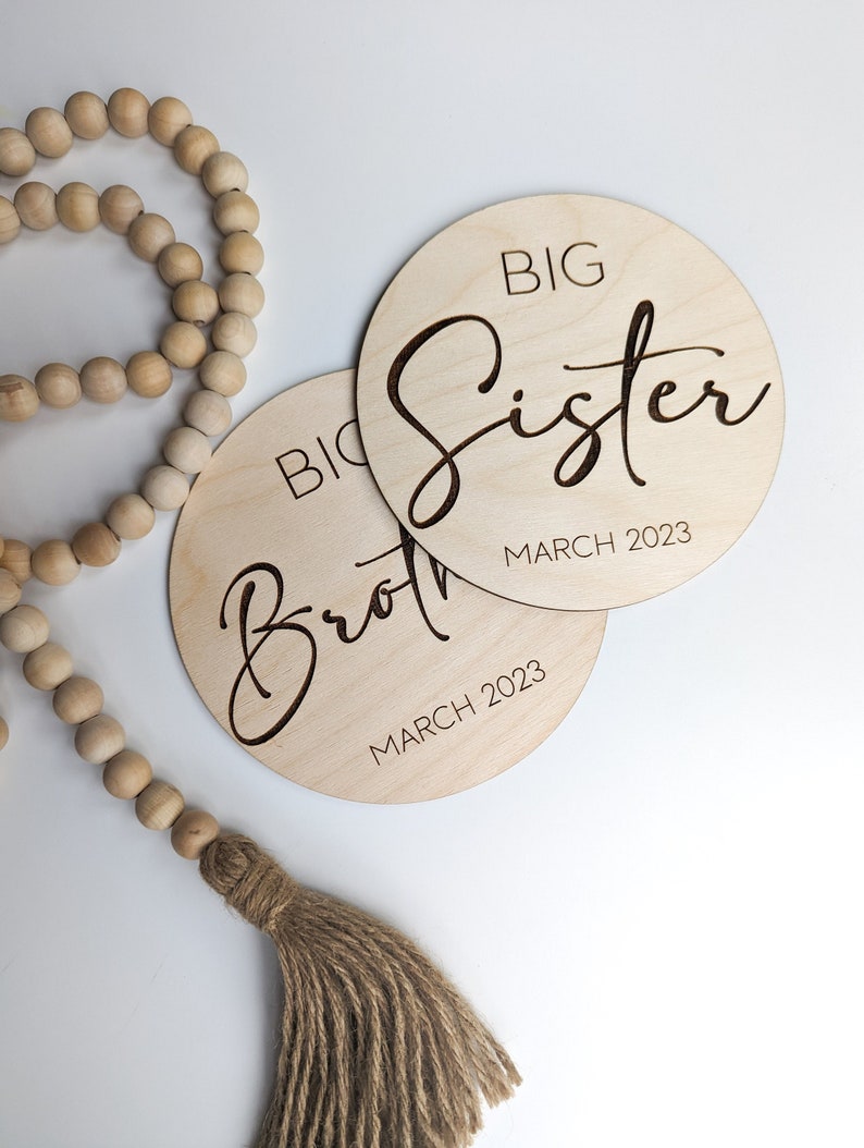 Big Sister Announcement Sign Big Brother Announcement Sign - Etsy