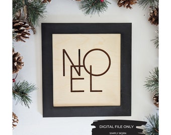 Noel Decor SVG, Christmas Decor SVG, Laser Cut Decor Files, Glowforge File, Christmas Digital Download, Noel SVG, Holiday Digital File