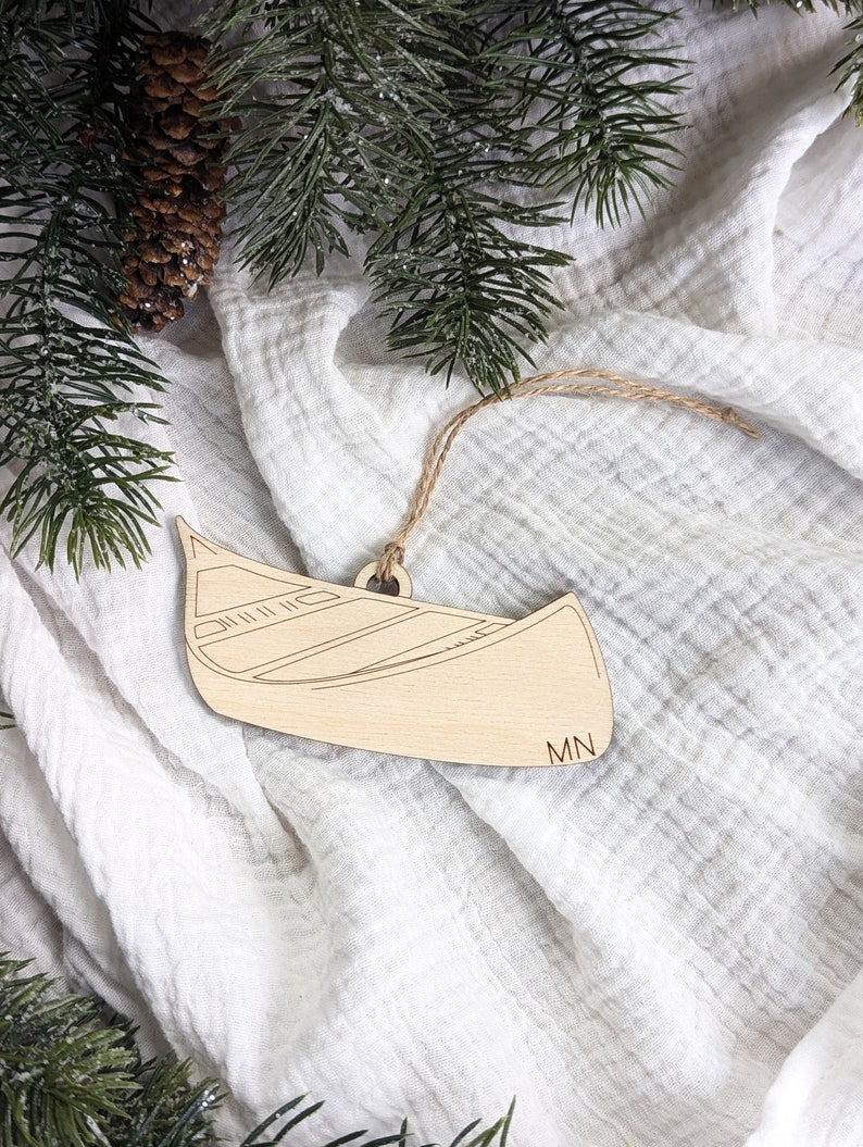 Canoe Ornament, Boat Ornament, Canoe, Gift for Outdoorsman, Nature