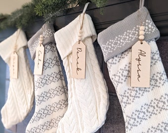 Personalized Stocking Tag, Stocking Name Tags, Name Tags for Stockings, Stocking Tag, Dog Stocking Tags, Paw Print Tag, Family Name Stocking
