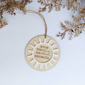 Friend Ornament, Sun Ornament, Wood Ornament Christmas, Quote Ornament ...