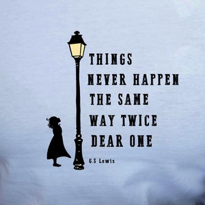 for narnia and for aslan — things never happen the same way twice, dear one.