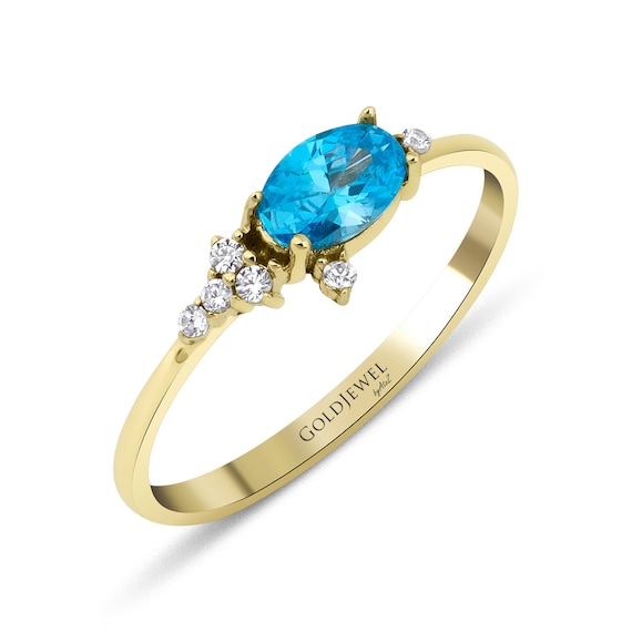 Julienne Blue Topaz Band in Gold Fill Julienne Blue Topaz Band in Gold Fill