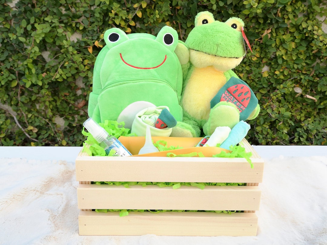 Custom Wooden Crate Cute Animal Gift Basket Gender Neutral Etsy