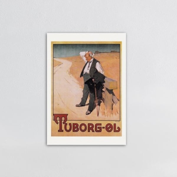 Vintage Advertising Poster Reprint Poster Tuborg Ol Advertising