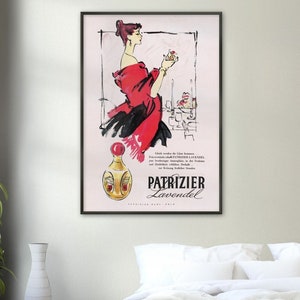 Poster pubblicitario vintage ristampa poster con cornice Profumo Patrizio Lavanda