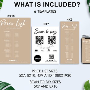 Editable Price List Template, Beauty Salon, Nail Makeup Hair Stylist, Printable Small Business Pricing Guide, DIY Price Sheet, Custom Menu