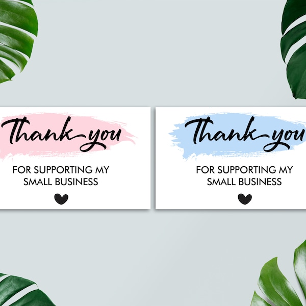 Printable Thank You Card, Small Business Supplies, Digital File, PNG, PDF,  Ready To Print, Instant Download, Packaging Insert