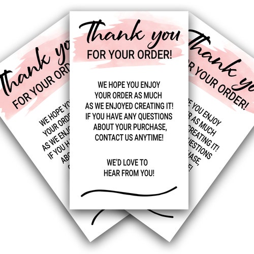 Thank Card Small Business Supplies Digital File Ready -
