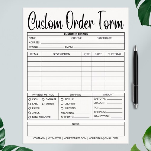 Craft Show Bundle Small Business Bundle Order Form Template - Etsy