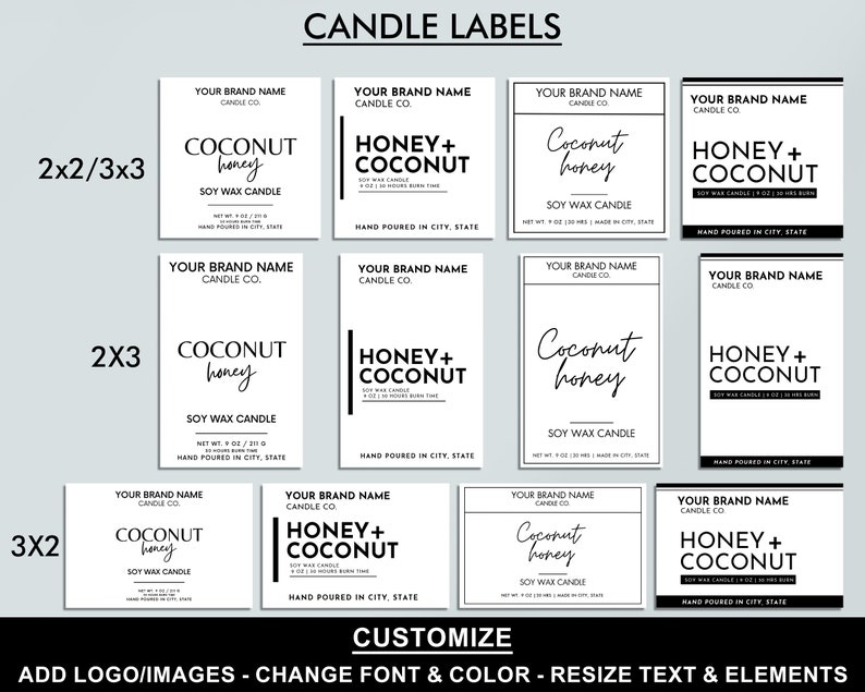 Editable Candle Business Bundle, Care Instructions, Thank You Card, Candle Label, Wax Melt, Canva Template, Invoice, Order Form, Price List image 3