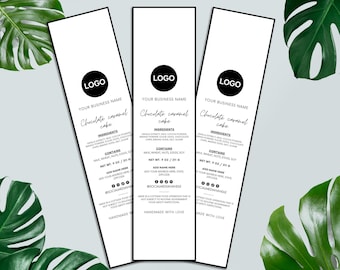 Etiqueta editable para lata de minipasteles, etiqueta imprimible para panadería, bricolaje, etiqueta personalizada para lata de minipasteles, plantilla de Canva, empaque para pequeñas empresas
