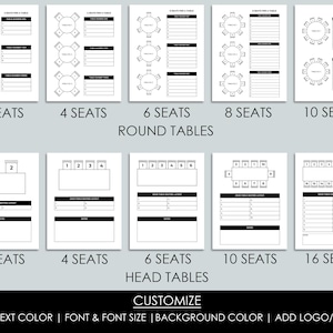 Wedding Table Seating Planner, Round Table Seating Chart, Event ...