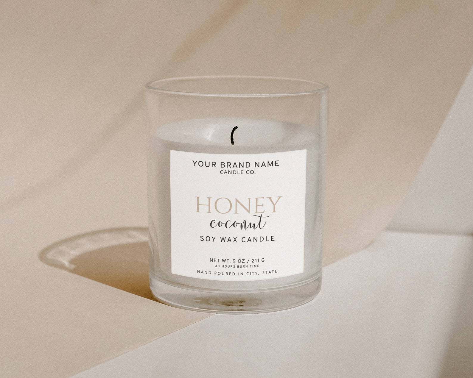 Candle Wrapper Label Editable Candle Label Template, Printable Candle Label, DIY Candle ...