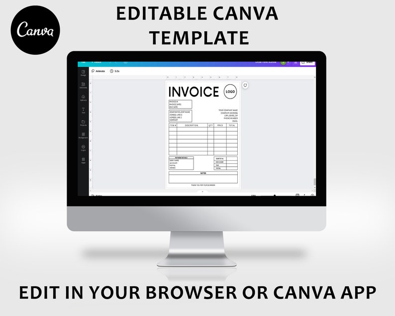 Editable Order Forms Bundle, Tshirt, Tumbler, Invoice Template, Editable Canva Template, Printable Small Business Forms, Custom Order Form image 7