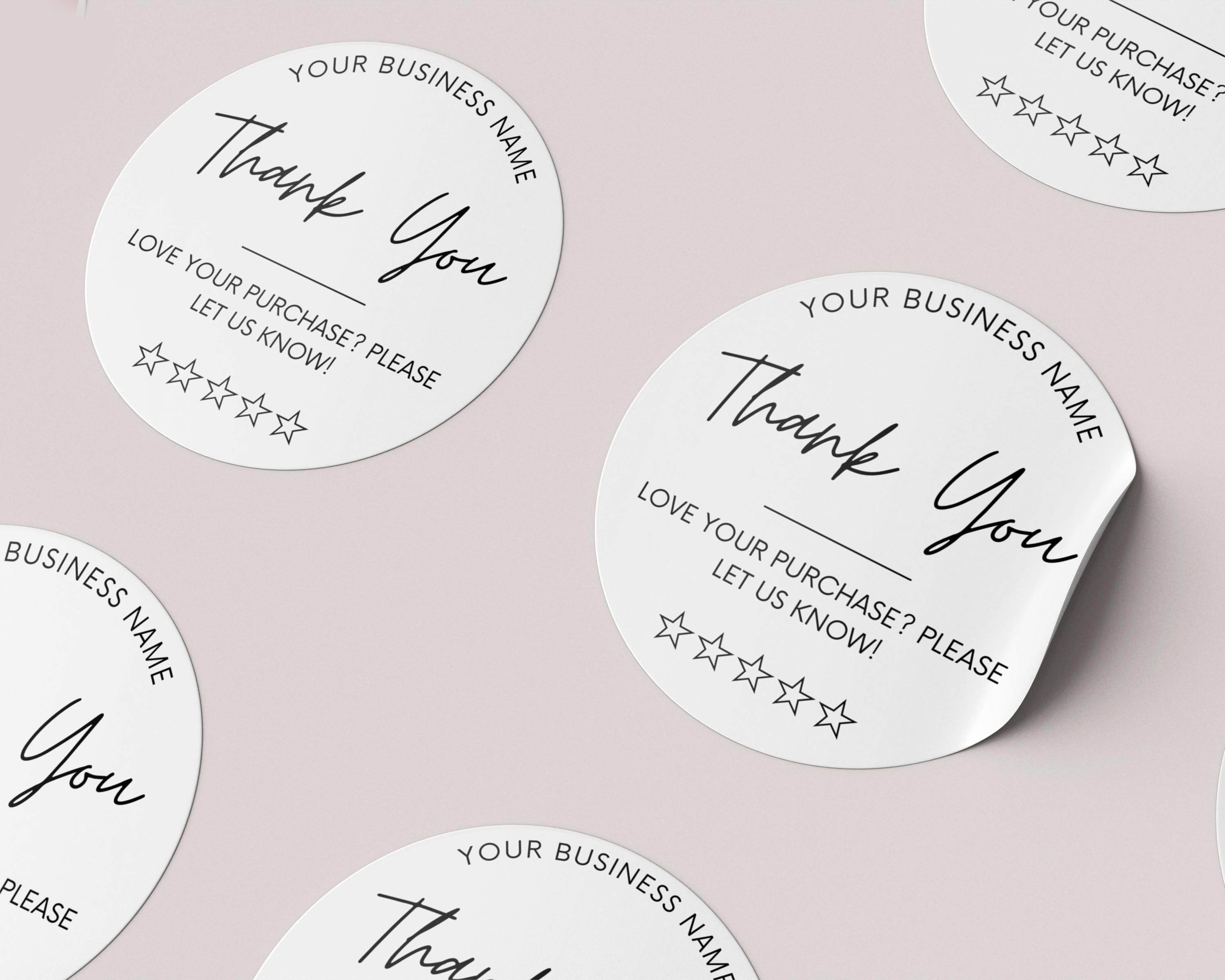 Thank You Sample Sticker Editable Thank You Sticker, Printable Thank You Card, Small Business ...