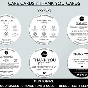 Editable Candle Business Bundle, Care Instructions, Thank You Card, Candle Label, Wax Melt, Canva Template, Invoice, Order Form, Price List image 5