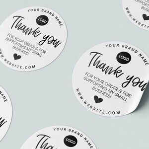 EDITABLE Thank You Sticker, Thank You Label Template, Small Business Packaging, Business Branding Label, Supplies