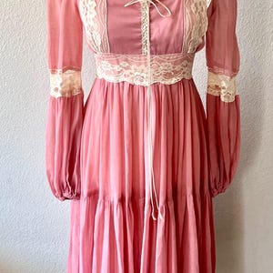 Dusty Rose Renaissance Gunne Sax Midi Dress