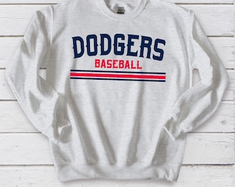 Los Angeles Dodgers Logo Baseball Pullover Hooded Sweatshirt with Custom Name Los Angeles Dodgers Logo Baseball Pullover Hooded Sweatshirt with Custom Name