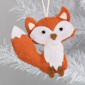 Fox Christmas Ornament/Felt Christmas Ornament/Woodland Animals Christmas Ornament/Felt Animal Christmas Ornament/Handmade Ornament