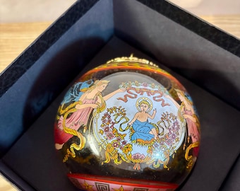 Versace Rosenthal Christmas Nativity Crystal Ornament Ball - 1997 Retired Limited Edition NEW IN BOX