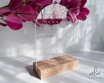 Personalised Earring Stand, Earring Display Stand, Jewellery Stand Custom, Acrylic Earring Holder, Jewellery Organiser, Personalised Gift