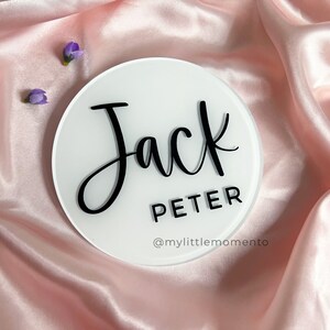 Minimalist Baby Announcement Plaque Name, Birth Announcement, Personalised Name Announcement, Newborn, Baby Arrival Sign, Nursery Decoration