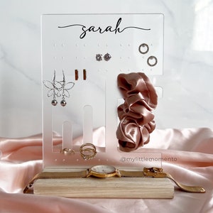 Gepersonaliseerde sieradenstandaard, display sieradenstandaard, aangepaste oorbelstandaard, sieradenopberger, houder horlogering accessoire, oorbelstandaard